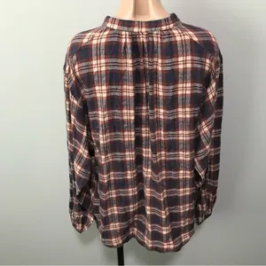 Free People Northern Bound Plaid Popover Button Up Top Small Fall thumbnail 7