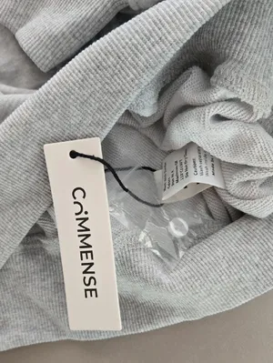 NWT! Commense Light Gray Minimalist Polo Sweatshirt Size XS thumbnail 6