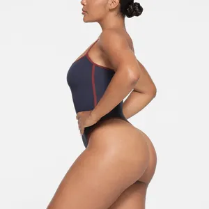 SKIMS Fits everybody NWT STRAIGHT NECK BODYSUIT SIZE XL MULTI NAVY (B13) thumbnail 2