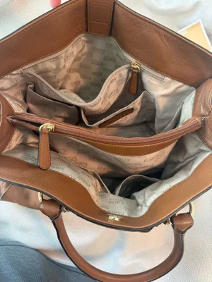 Michael Kors Hamilton Large Luggage Brown Leather Satchel thumbnail 4