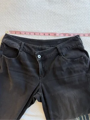 Halara Flex Jeans Washed Denim Wide Leg Medium Petite Cool Gray Denim thumbnail 6