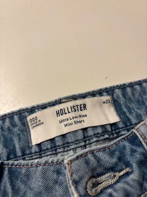 Hollister ultra low rise blue denim shorts thumbnail 4