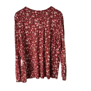 Style & Co. Women's 3X Floral Knit‎ Top Long Sleeve Scarlet Red Blouse thumbnail 9