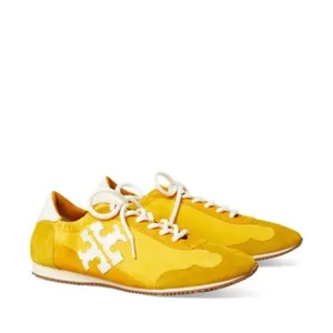 Tory Burch NEW sneaker Goldfinch Golden rod suede with white logo size 6 shoes thumbnail 10