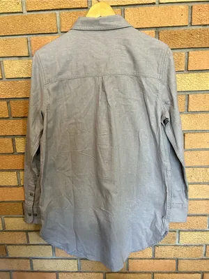NWT Carhartt Womens Rugged Flex Relaxed Fit Midweight Flannel Tunic‎ Gray Size M thumbnail 7