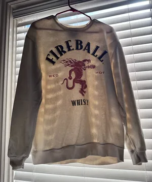 Fireball Whiskey Women’s sweater Gray Size M thumbnail 1