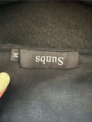 Sunbs Black Quarter Zip Oversized Sweatshirt Size M thumbnail 3