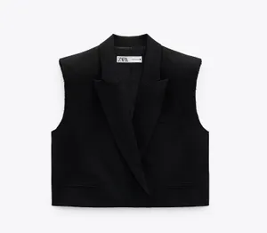 ZARA blazer vest cropped double breasted jacket thumbnail 8