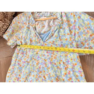 Roller Rabbit Floral Mini Dress Womens Blue Small thumbnail 8