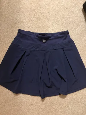 Target Navy Tennis Blue Pleated Athletic Mini Skort Small thumbnail 3
