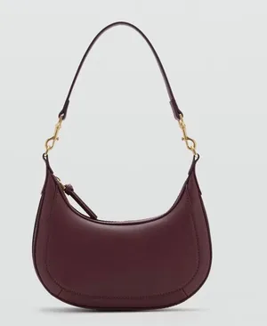 MANGO Purple Oval Mini Purse (w/ Crossbody Strap) thumbnail 1