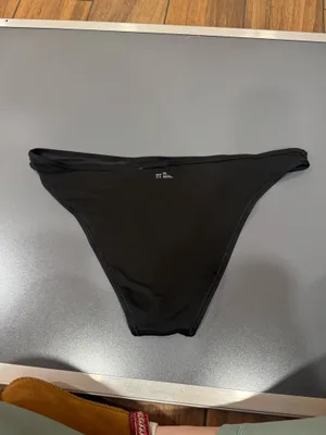Aerie Black Cheeky Bikini Bottom thumbnail 3