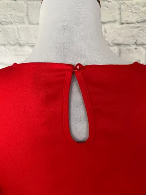 Women S red butterfly short sleeve boatneck blouse New without tags thumbnail 8
