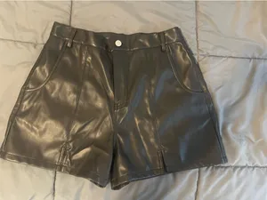 Pretty Little Thing Leather Shorts thumbnail 1