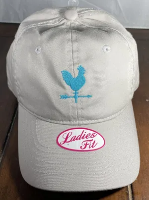 Outdoor Cap Womens OSFM Baseball‎ Hat Beige Rooster Weathervane Ladies Fit Hat thumbnail 1