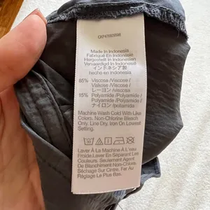 Madewell the petite harlow wide-leg cargo pant size 00P gray viscose thumbnail 9