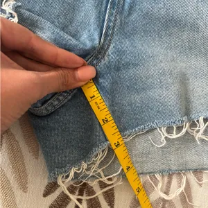 Zara Blue Distressed Denim Skort thumbnail 9