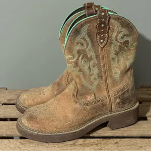 Justin Boots Gypsy II‎ Gemma L9606 Western Cowgirl Boots Women's Size 6.5 A27 thumbnail 1