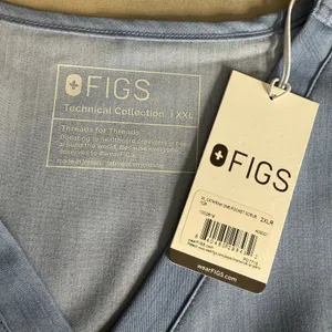 FIGS NWT Women's Catarina One-Pocket Scrub Top Heather Indigo Blue Size 2XLR thumbnail 4