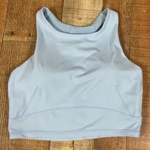 SheIn Large Buttery Soft High Neck Support Mesh Panel Yoga Sports Bra Pastel thumbnail 1