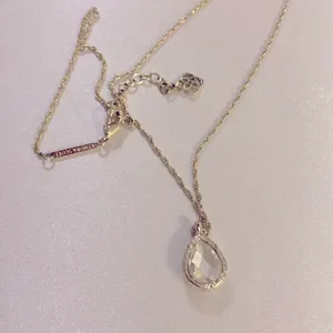 Kendra Scott crystal drop silver tone necklace thumbnail 5