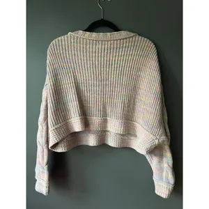Urban Outfitters Multicolor Cable Knit Cropped Sweater thumbnail 2