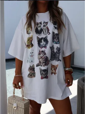 Women’s Cat Graphic Tee thumbnail 2