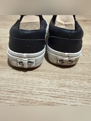 Vans Women's Black Slip-On Perforated Leather Loafers thumbnail 5