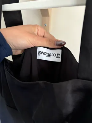 Princess Polly Radioactive Bias Cut Mini Black Dress thumbnail 3