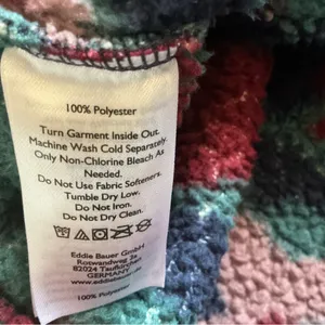 Eddie Bauer sweater women’s small camo multi fleece quarter zipper pullover thumbnail 6
