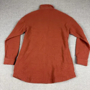 Madewell Cardigan Sweater Womens Small Orange Collared Waffle Knit Button Front thumbnail 8