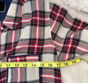 Rails Flannel Button Down Shirt Cream & Red Plaid thumbnail 11