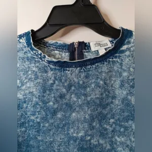 Ali & Kris Acid Wash Denim T-Shirt Dress Size‎ Large thumbnail 4
