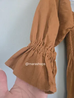 Bali Lane Almeria Smocked Midi Linen Dress thumbnail 6