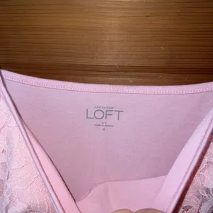 Y2K Ann Taylor LOFT Cami Tank Top M Floral Mesh Lace Pink Fairy Grunge Camisole thumbnail 2