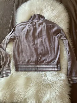 Victoria's Secret Silver Gray Velour Half Zip Sweater thumbnail 6