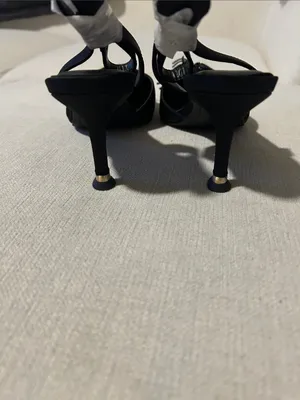 Kenneth Cole New York Umi Pom Pom Pumps, Black Satin. size 7.5, NEW with Box thumbnail 10