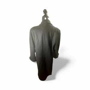 VTG‎ JOFELD BY FORSTMANN WOOL BLEND WOMEN LONG COAT 80-90s CLASSIC SZ 12 BLACK thumbnail 2