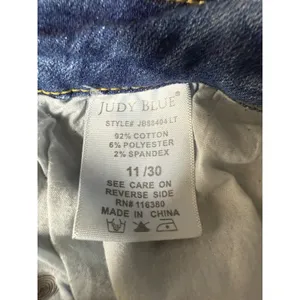 Judy‎ Blue Boyfriend Fit Jeans Women Size 11/30 Blue Denim Distressed Stretch thumbnail 5
