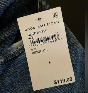 NWT Good American Good Legs Straight Jeans Blue Indigo478 Color High Rise Size 6 thumbnail 7