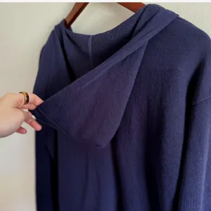Lilly Pulitzer Navy Blue French Terry V-Neck Hudson‎ Pullover Hoodie Sz Small thumbnail 4