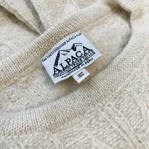 Alpaca Mountain Trade Womens Sweater Vintage Peruvian Fur Tan Size Medium EU thumbnail 2