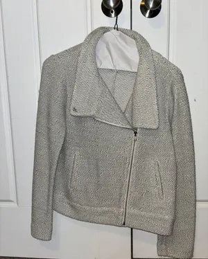 LOFT neutral motorcycle coat thumbnail 1
