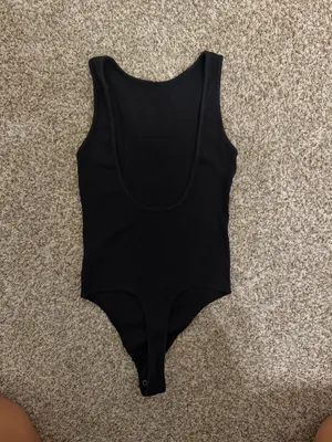 Aerie sleeveless black bodysuit, size small thumbnail 2