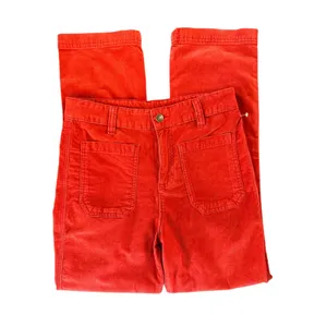 NWOT Free People High‎ Time Velvet Kick Flare Pants Red Dahlia Size 8 (fits 6) thumbnail 2