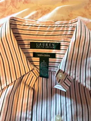 Ralph Lauren Women’s Pink Striped Button-Down Shirt thumbnail 2