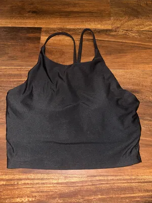 Old Navy Black Light Support PowerSoft Longline Sports Bra in Size Large thumbnail 4