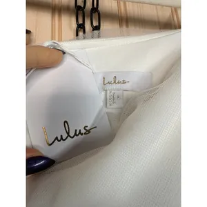 NWT Lulus Beautifully Beloved White Mesh Off-the-Shoulder Maxi Dress Bridal L thumbnail 9