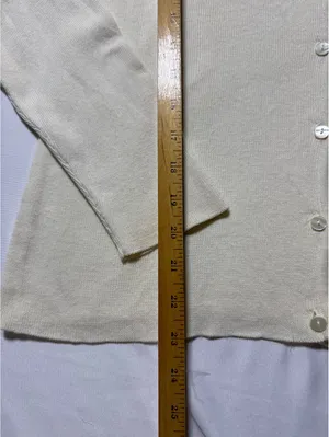 Vintage Victoria Jones Ivory Cardigan with Marabou Feathered thumbnail 7