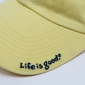 Vintage Y2K Life is Good Yellow Flip Flop Baseball Hat thumbnail 4